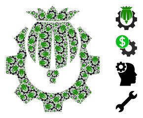 Vector opium industry fractal is created from random recursive opium industry pictograms. Fractal mosaic from opium industry.