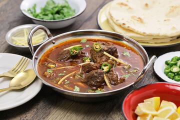 beef nihari, pakistani curry cuisine - obrazy, fototapety, plakaty