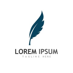 feather logo and symbol illustration