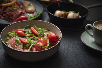 Tomato salad- food vegetarian
