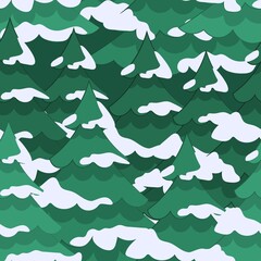 Seamless pattern with a Christmas tree. Christmas ornament.