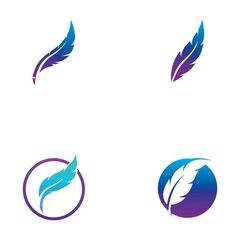Obraz premium feather logo and symbol illustration