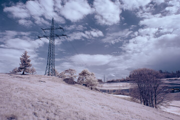 infrared photography - surreal ir photo of landscape with trees under cloudy sky - the art of our...