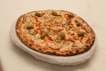 various food dishes, pizza, sphirra, snacks and various