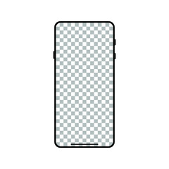 Mobile phone with blank screen. Flat style. vector illustration on white background