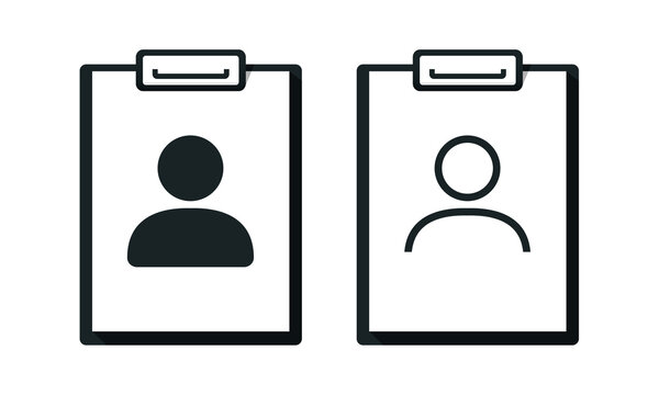 Clipboard with user profile icon. Illustration vector