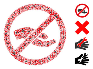 Vector forbid asking hand fractal is done of randomized fractal forbid asking hand pictograms. Fractal collage for forbid asking hand.