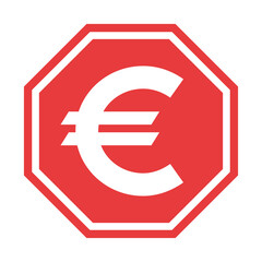 Euro money symbol, business cash icon, save currency bank sign, vector illustration isolated background