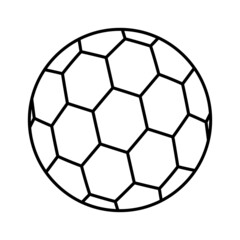 Fototapeta premium Soccer, football ball symbol, single goal isolated design vector illustration, web game object