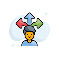 Career path vector filled outline icon style illustration. EPS 10 file