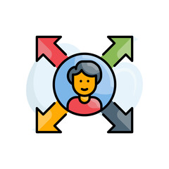 Opportunity vector filled outline icon style illustration. EPS 10 file