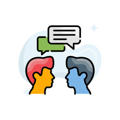 Communication vector filled outline icon style illustration. EPS 10 file