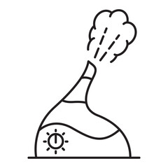 Air humidifier icon.Outline vector illustration.Isolated on white background.
