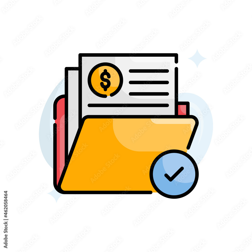 Poster document vector filled outline icon style illustration. eps 10 file
