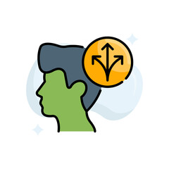 Decision vector filled outline icon style illustration. EPS 10 file