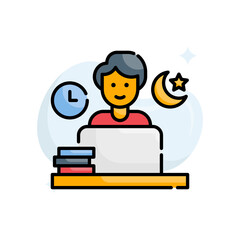 Work Hand vector filled outline icon style illustration. EPS 10 file