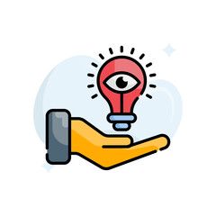 Visionary vector filled outline icon style illustration. EPS 10 file