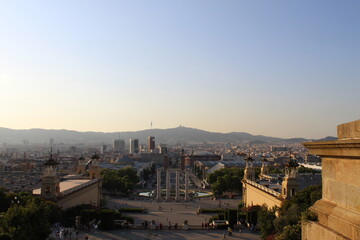 Fototapeta na wymiar Barcelona skyline in a summer day 