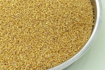 organic bulgur made from rice wheat in a bowl, turkey and bulgur, Turkish bulgur,
