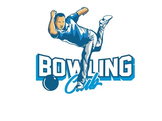 vector set of bowling logos, emblems and design elements