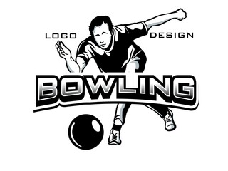 Fototapeta premium vector set of bowling logos, emblems and design elements