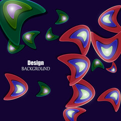 Naklejka premium Vector abstract background with green and red forms triangle. Eps10