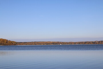 Senezh lake, Solnechnogorsk, Russia autumn