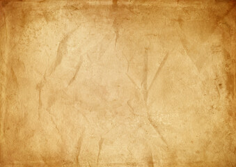 Old brown crumpled paper texture background