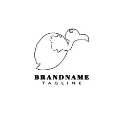 dodo bird cartoon logo template icon design black isolated vector © darul