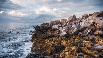 Naturschutzgebiet Capo Gallo auf Sizilien in der Nähe von Mondello bei Palermo in Italien, Europa...