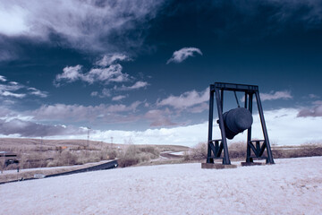 infrared photography - surreal ir photo of landscape with trees under cloudy sky - the art of our...
