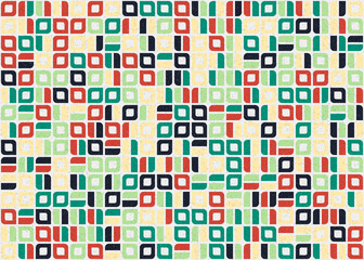 Abstract Geometric Pattern generative computational art illustration