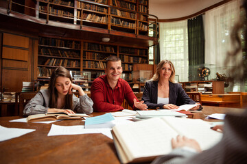 Group of students at the University library