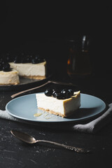 Delicious homemade cheesecake. Food photo.