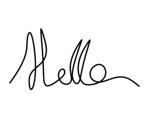 Calligraphic inscription of word 