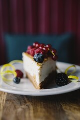 Beautiful Berry Cheesecake with Blueberries