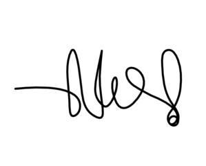 Calligraphic inscription of word 