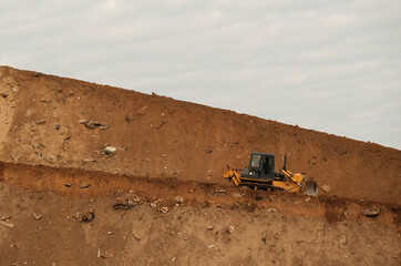 bulldozer tractor working