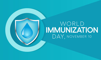 World Immunization day is observed every year on November 10, it is the process by which an individual's immune system becomes fortified against an agent. Vector illustration