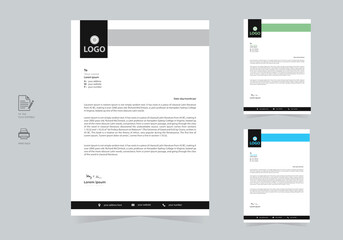 Fototapeta na wymiar Abstract Creative & Modern Business Corporate Letterhead Design Vector Template Bundle For Your Business