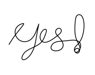 Calligraphic inscription of word 