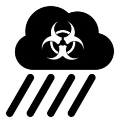 Toxic rain vector icon. A flat illustration design used for toxic rain icon, on a white background.