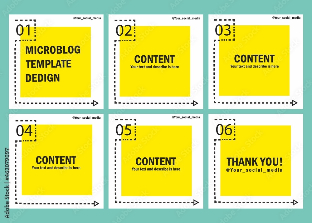 Poster microblog and carousel design with vector file for social media content.