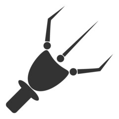 Nanobot arm vector illustration. A flat illustration design used for nanobot arm icon, on a white background.