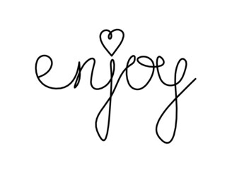 Calligraphic inscription of word 