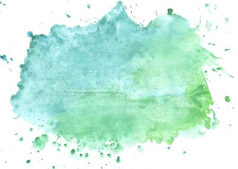 watercolor paint stains on white background