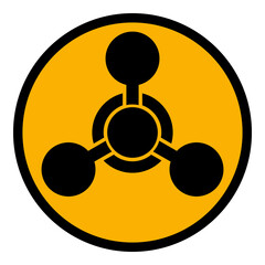 Chemical danger vector illustration. A flat illustration design used for chemical danger icon, on a white background.