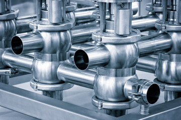 Pipelines from stainless steel, a system for pumping liquids or milk for the food industry....