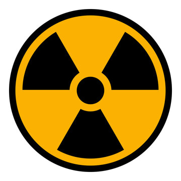 Radioactive vector illustration. A flat illustration design used for radioactive icon, on a white background.