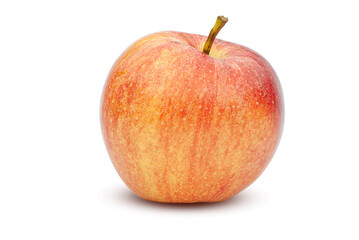 Red and yellow apple isolated on white background, clipping path, full depth of field